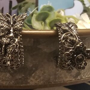Intricate Silver Floral Rings